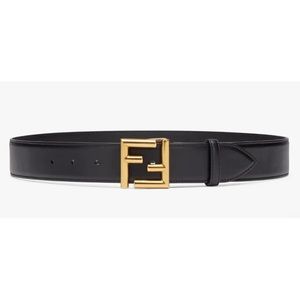 Fendi black leather belt